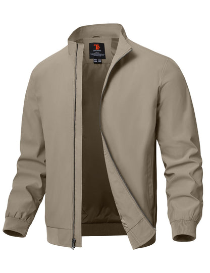 TBMPOY Men's Lightweight Jackets Casual Windbreaker Stylish Light Fall Spring Golf Work Dress Business