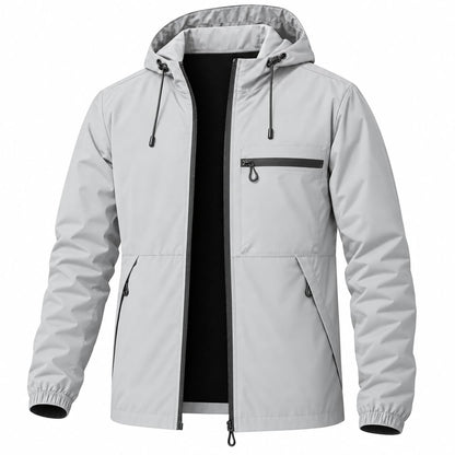Men's Lightweight Windbreaker Jacket Full-Zip with Chest Pocket