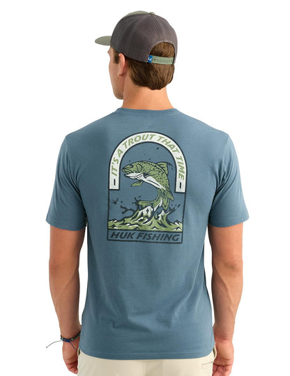 HUK Mens Fishing Graphic Tee, Performance Short Sleeve, Quick-Dry