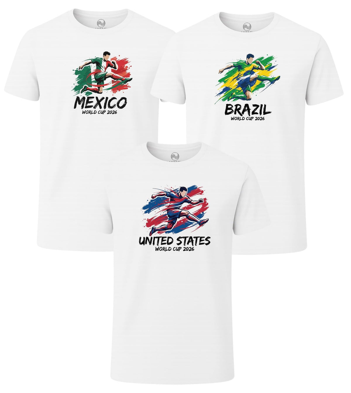 3 Pack Men's Graphic Short Sleeve Crewneck T-Shirts, 100% Cotton Casual Round Neck Printed Tees