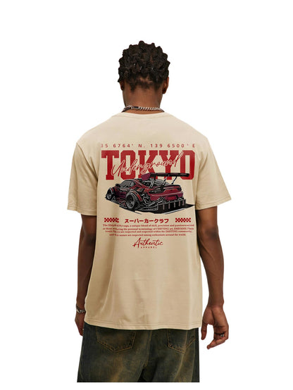 COZYEASE Men's Letter Graphic Tee Short Sleeve Summer T-Shirts Streetwear
