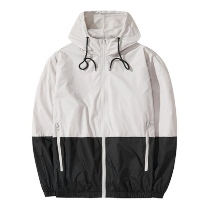 Men's Lightweight Windbreaker Jackets Outdoor Hooded Pocket Raincoat Jacket