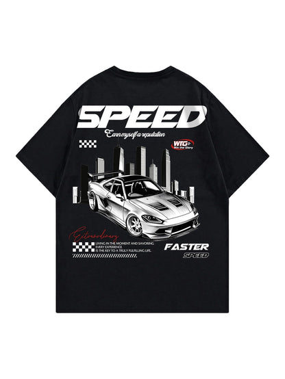 RoseSeek Men's Letter Graphic Tees Short Sleeve T Shirts Casual Streetwear