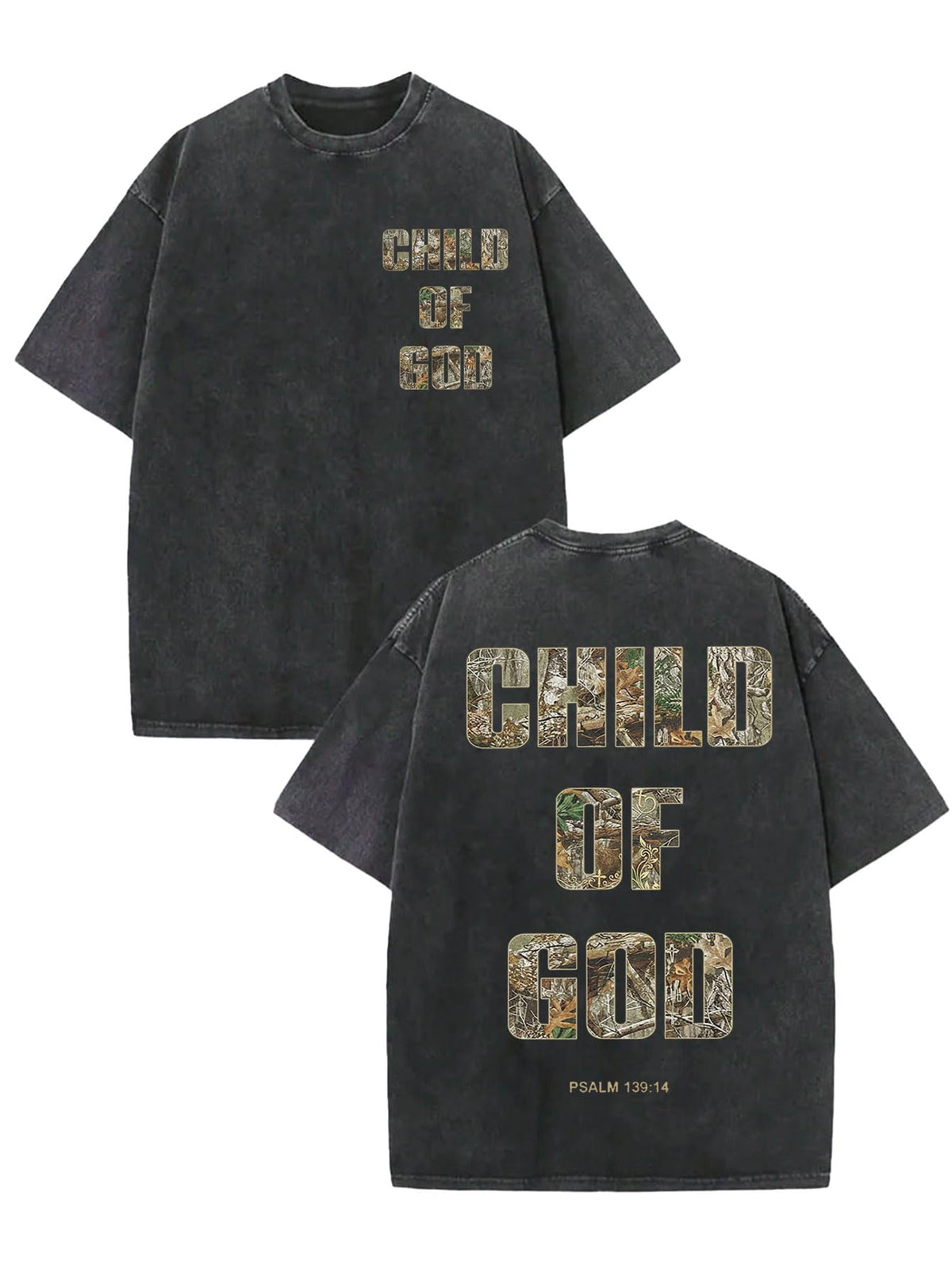 Christian T-Shirts Washed Religious Bible Verse Faith Graphic Tees
