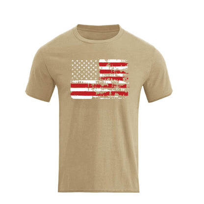 H HYFOL Men's Graphic T-Shirts USA Flag Cotton Short Sleeve American Patriotic Crewneck Casual Regular Tee Shirts