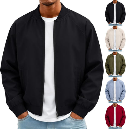 Bomber Jacket Men Casual Lightweight Zip Up Windbreaker Jackets