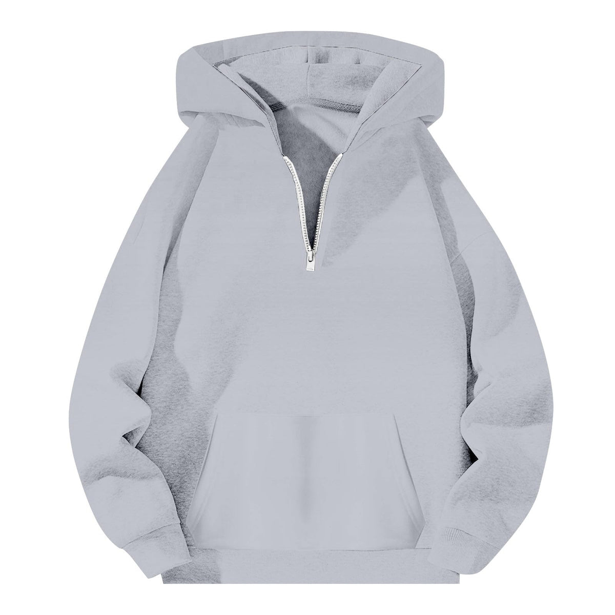 Men'S Quarter Zip Up Hoodies Fall Winter Jackets Drop Shoulder Sweatshirt