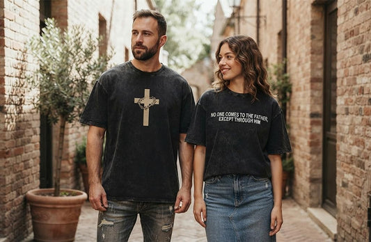 Christian T-Shirts Washed Religious Bible Verse Faith Graphic Tees
