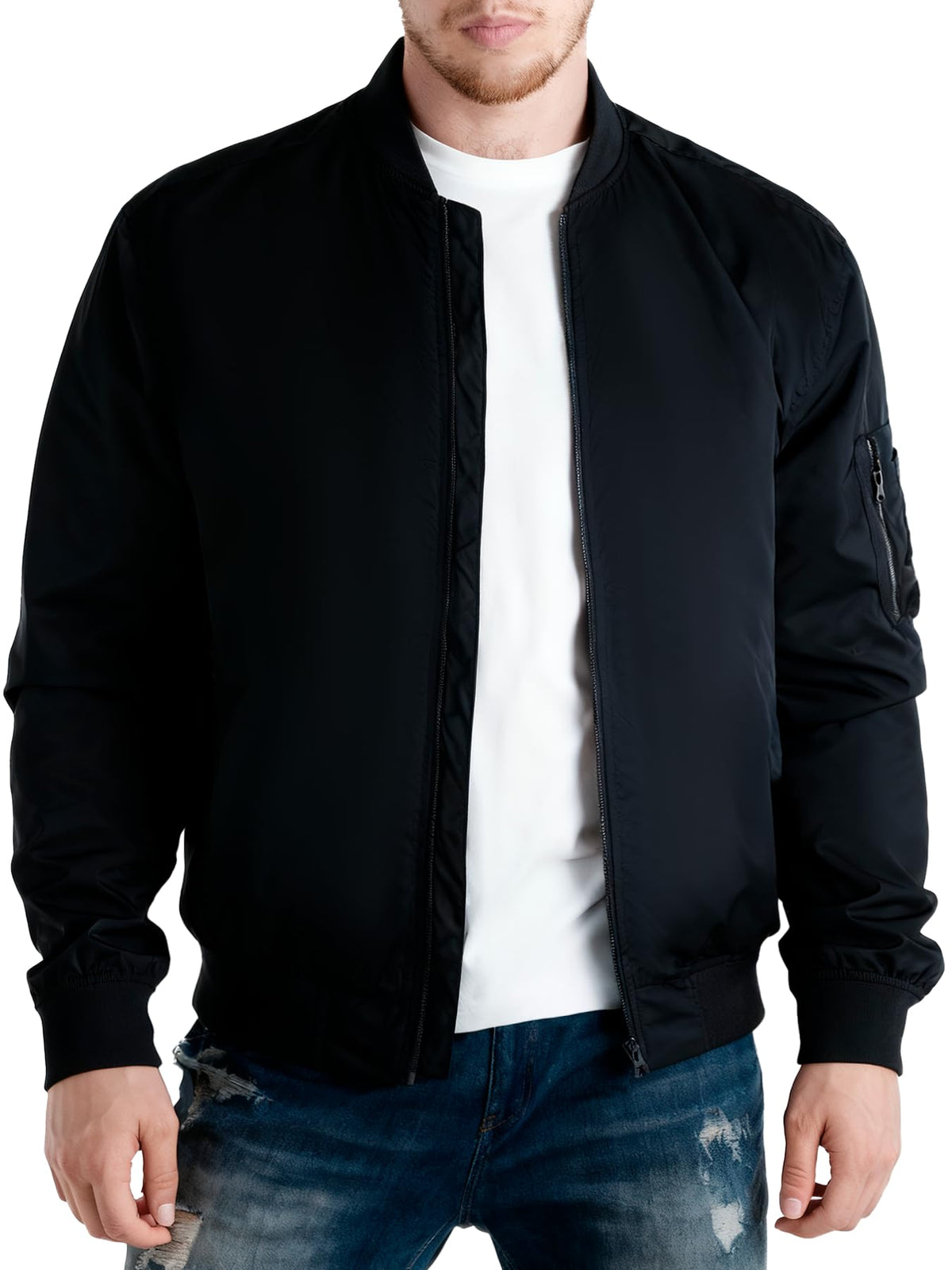 Men's Bomber Jacket Lightweight Water Resistant