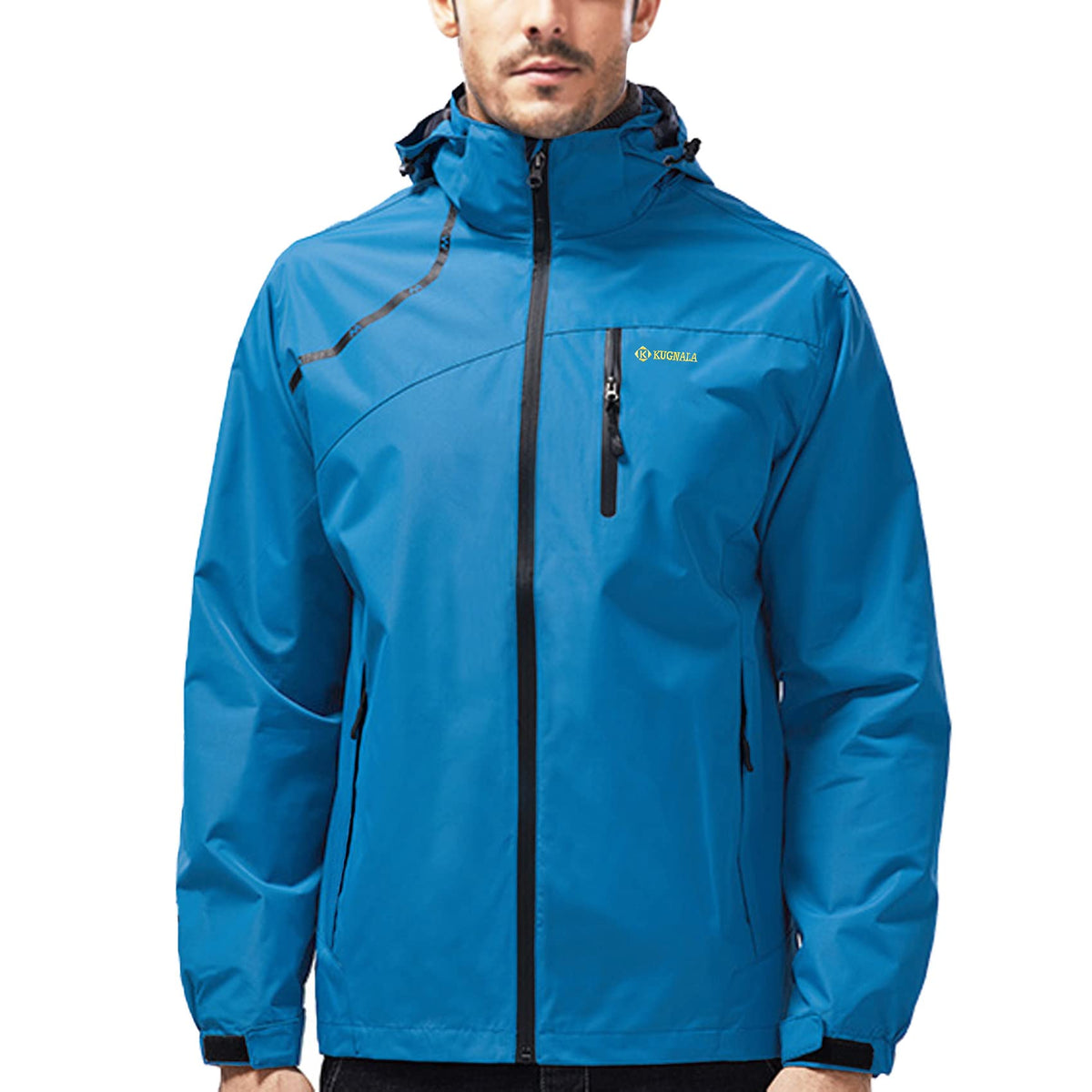 Mens Lightweight Waterproof Jacket Windproof Rain Hooded jackets for Running Hiking Cycling Travel M-7XL