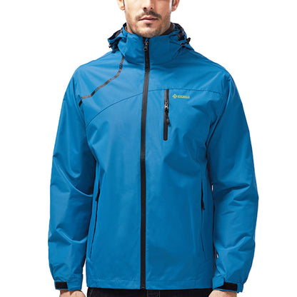 Mens Lightweight Waterproof Jacket Windproof Rain Hooded jackets for Running Hiking Cycling Travel M-7XL