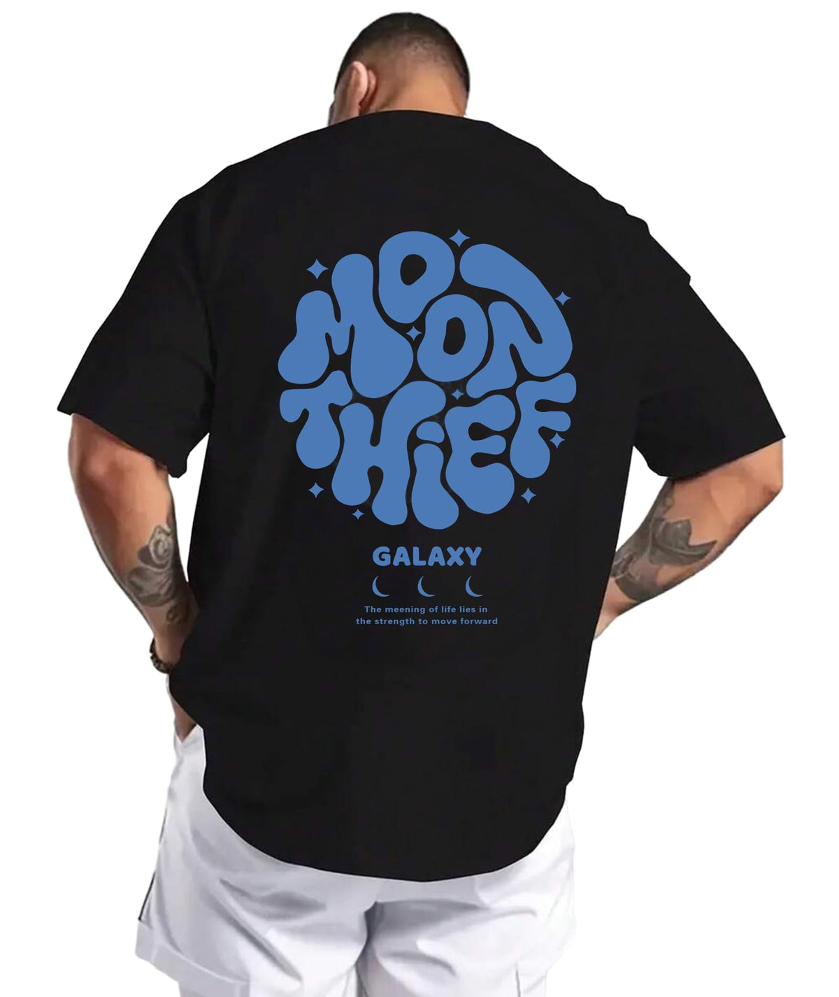 KESIHAN Mens Galaxy Back Graphic T Shirt Vintage Streetwear Summer Tee