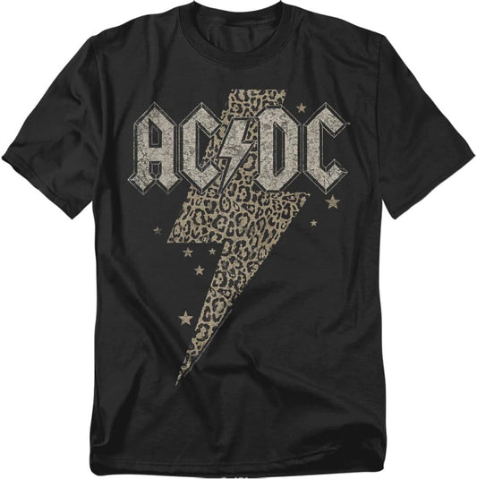 Popfunk ACDC Leopard Bolt Unisex Adult T Shirt