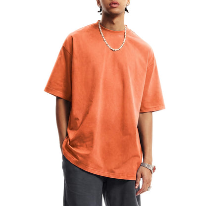 KEEPSHOWING Oversized Tshirts for Men Acid Wash Crewneck Cotton Graphic Tees Basic Short Sleeve Loose Fit Tops 2026