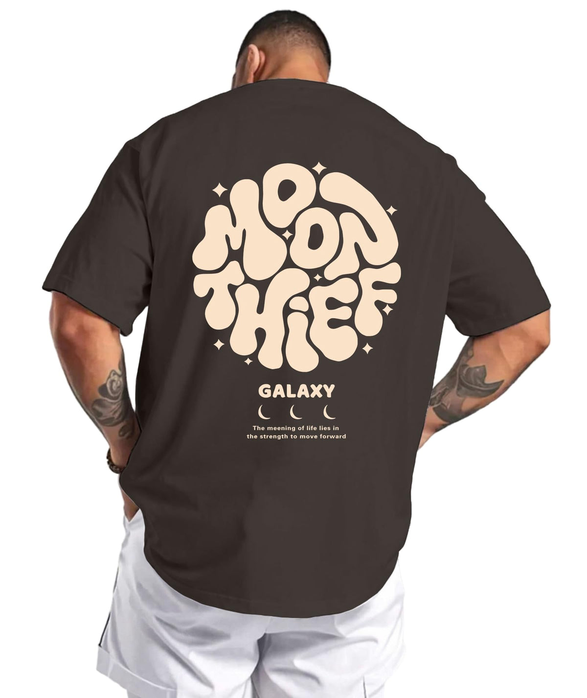 KESIHAN Mens Galaxy Back Graphic T Shirt Vintage Streetwear Summer Tee