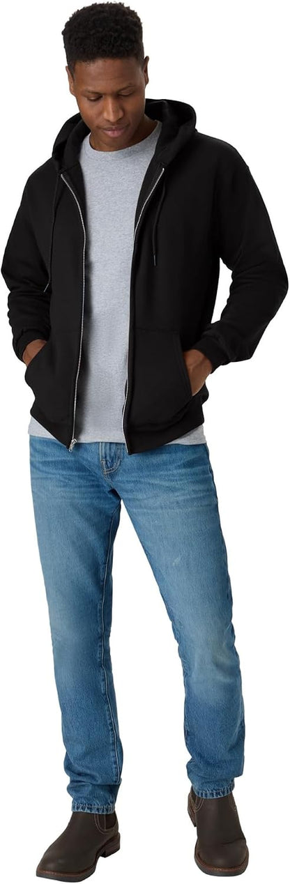Hanes Men's Zip-up Hoodie, Ecosmart Fleece Full-zip Hoodie for Men, Hooded Sweatshirt