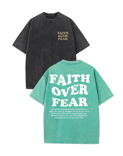 2 Packs Christian T Shirts for Men Oversized Tee Graphic Apparel Acid Washed Baggy Gym Top