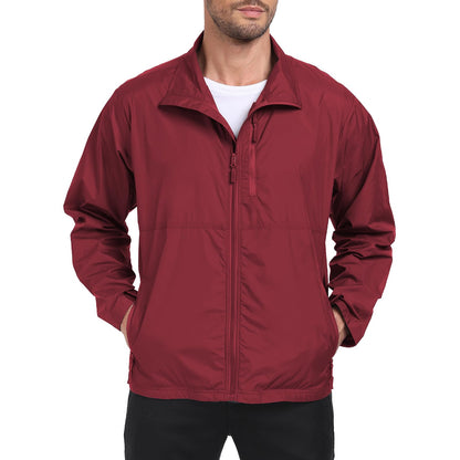 Men's Windbreaker Jackets Lightweight Single-layer for Spring/Autumn