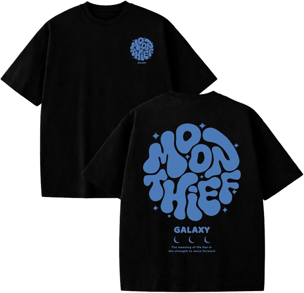 KESIHAN Mens Galaxy Back Graphic T Shirt Vintage Streetwear Summer Tee