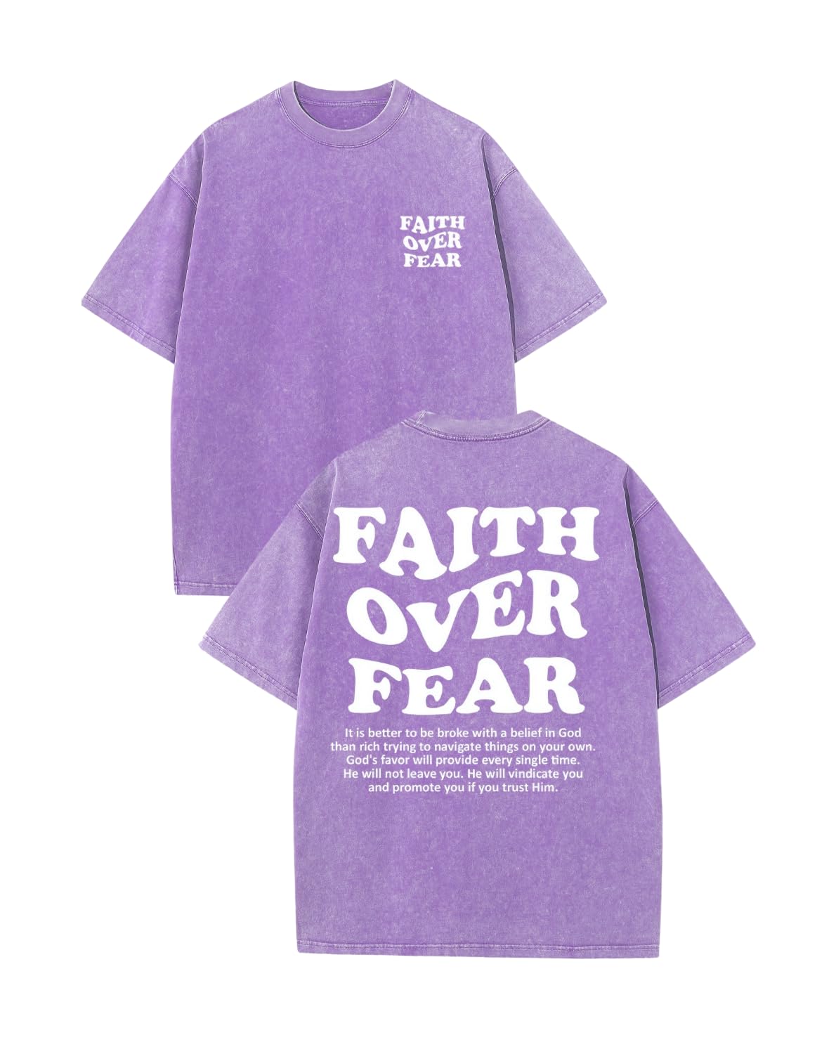 2 Packs Christian T Shirts for Men Oversized Tee Graphic Apparel Acid Washed Baggy Gym Top
