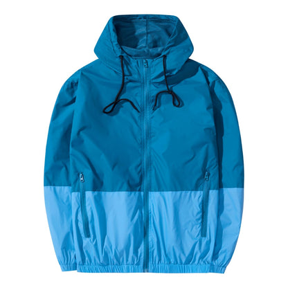 Men's Lightweight Windbreaker Jackets Outdoor Hooded Pocket Raincoat Jacket