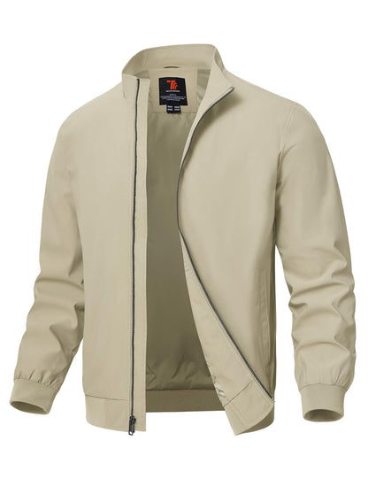 TBMPOY Men's Lightweight Jackets Casual Windbreaker Stylish Light Fall Spring Golf Work Dress Business