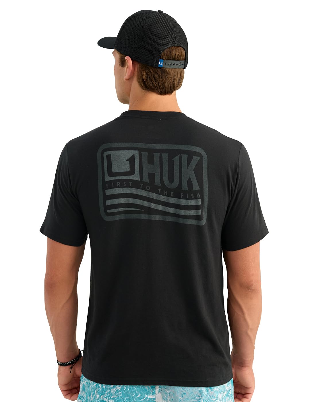 HUK Mens Fishing Graphic Tee, Performance Short Sleeve, Quick-Dry