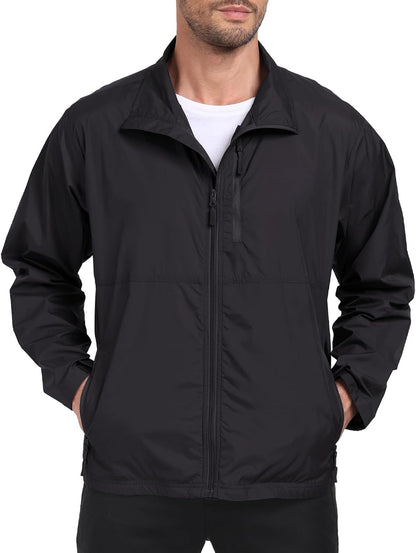 Men's Windbreaker Jackets Lightweight Single-layer for Spring/Autumn