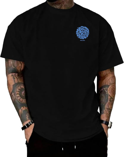 KESIHAN Mens Galaxy Back Graphic T Shirt Vintage Streetwear Summer Tee
