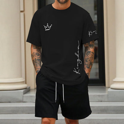 Men's King Shirt Graphic Tees Designer Printed T Shirts Urban Letter Oversized T-Shirt Streetwear Casual Loose Tops