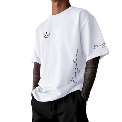 Men's King Shirt Graphic Tees Designer Printed T Shirts Urban Letter Oversized T-Shirt Streetwear Casual Loose Tops