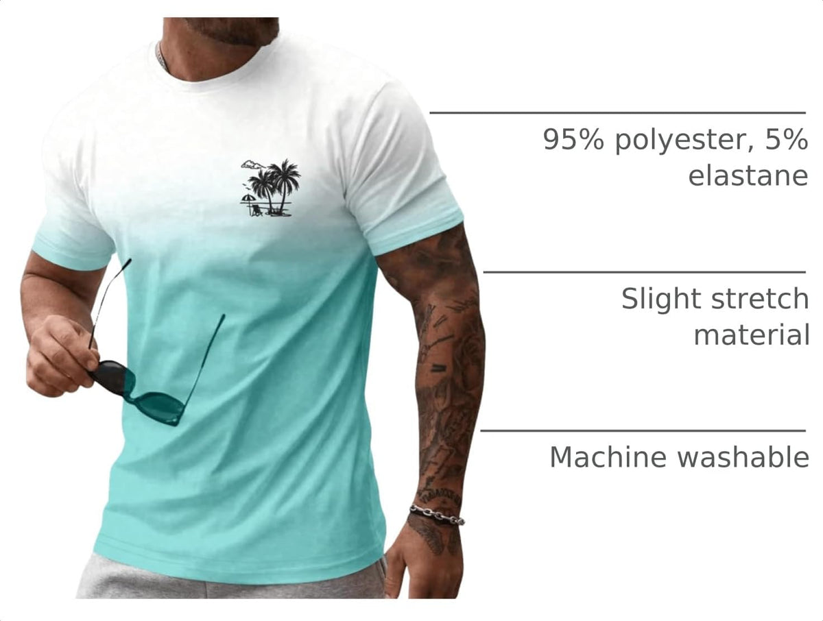 SOLY HUX Men's Graphic Tees Summer Beach Vacation Casual T Shirts