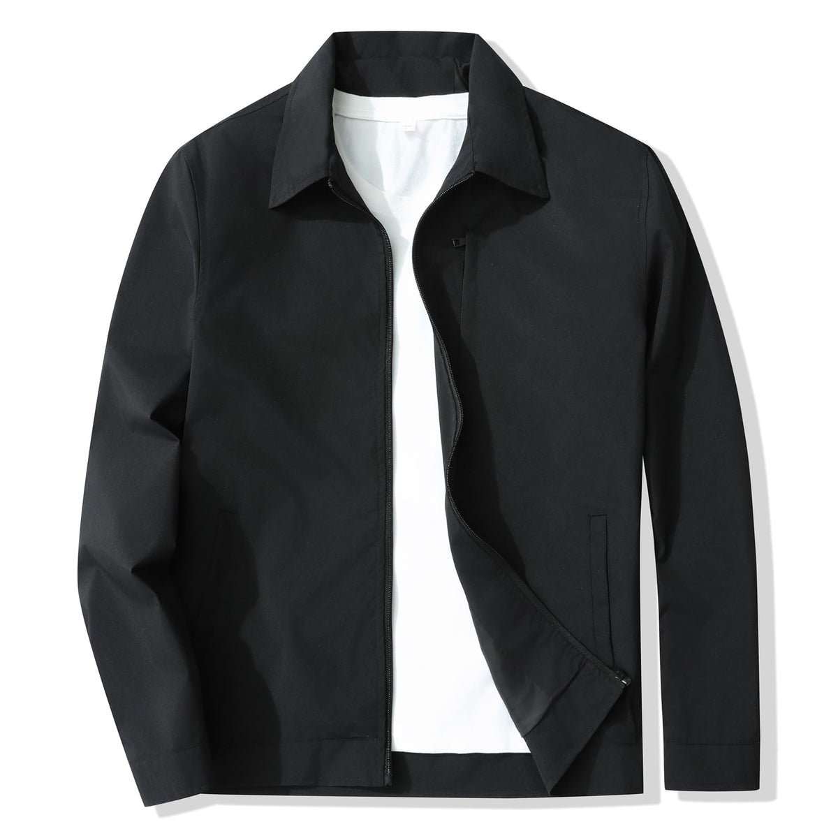 Men's Lightweight Jackets Full Zip Up Windbreaker Stylish Golf Coat Business Work Casual Dress