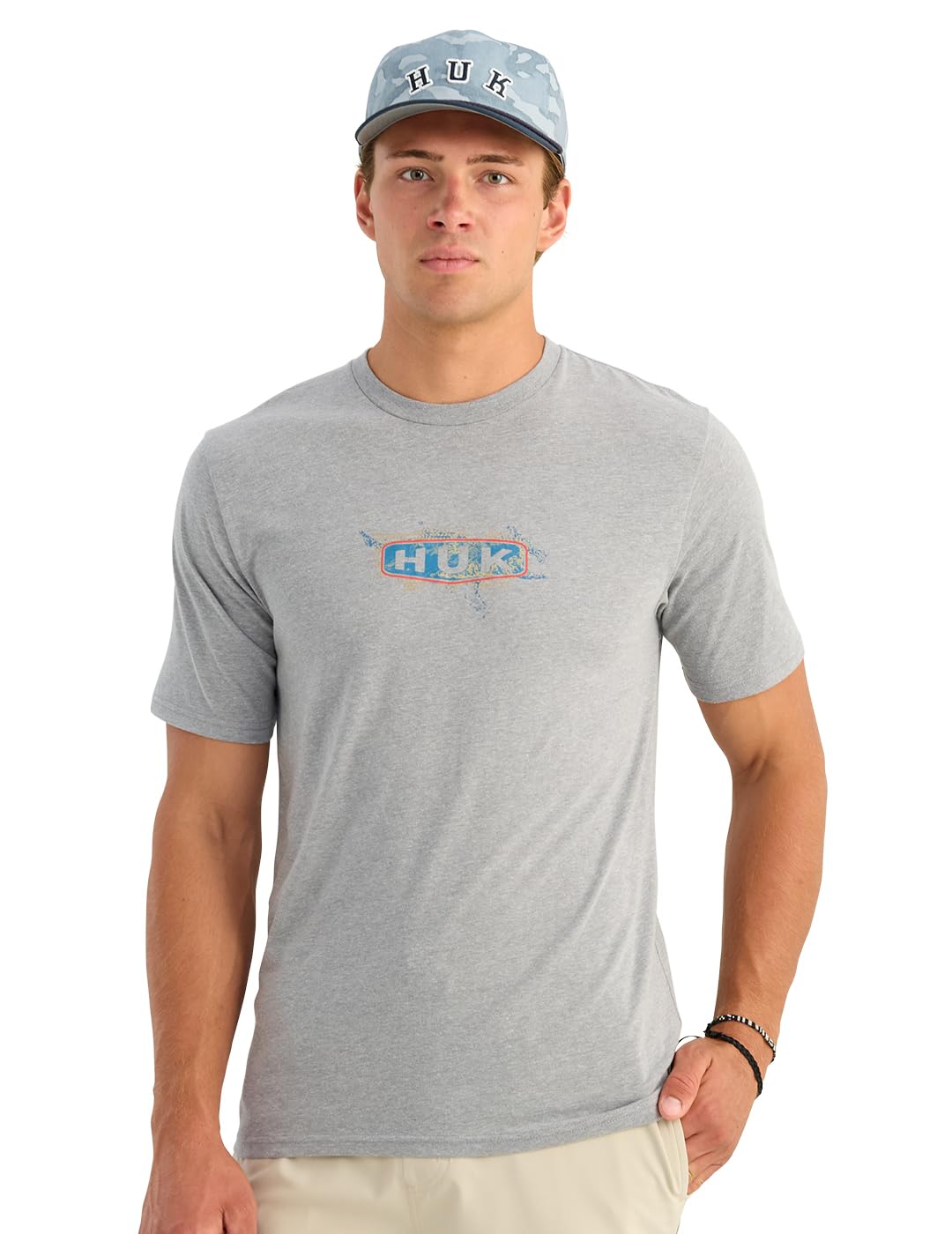HUK Mens Fishing Graphic Tee, Performance Short Sleeve, Quick-Dry