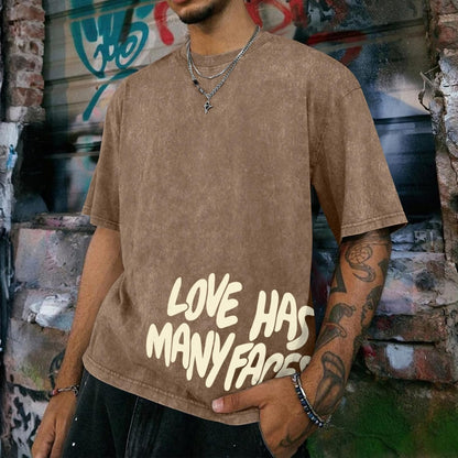 Mens Graphic Tees Oversized Streetwear Grunge Shirts Vintage Baggy Shirt Y2k Harajuku Letter Print Acid Wash Tshirt