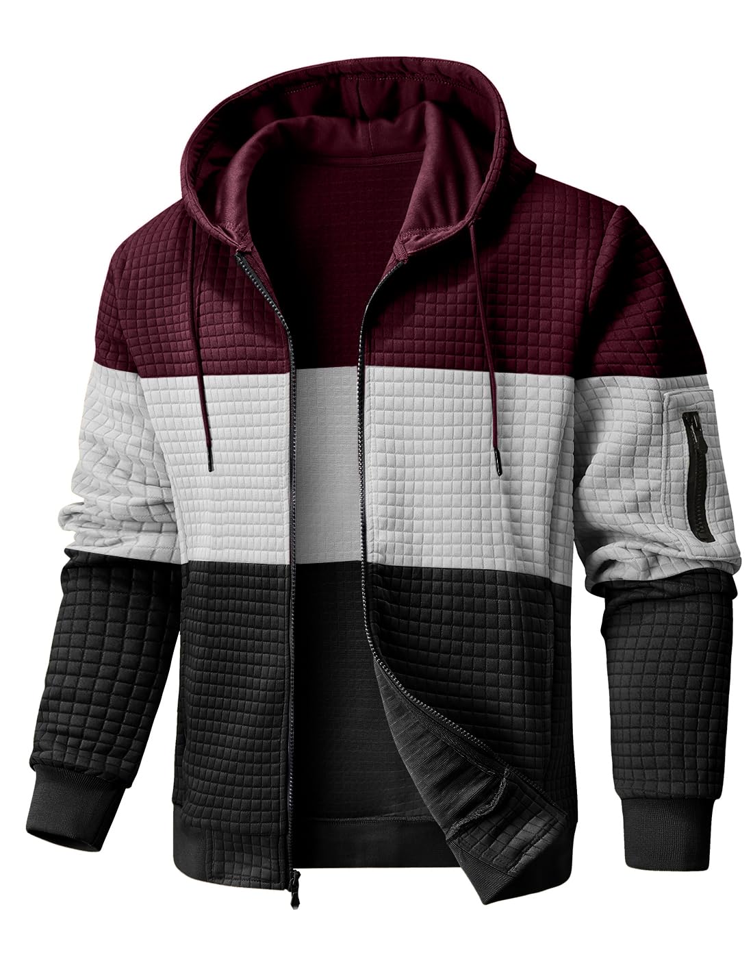 Wizoat Mens Zip Up Hoodie Full-Zip Sweatshirt Lightweight Hooded Jackets