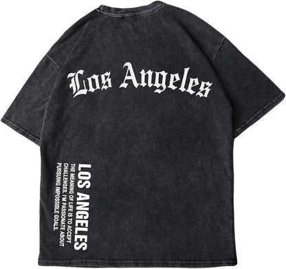 SOLY HUX Men's Graphic Tees Vintage Shirts Oversized Acid Wash T Shirt