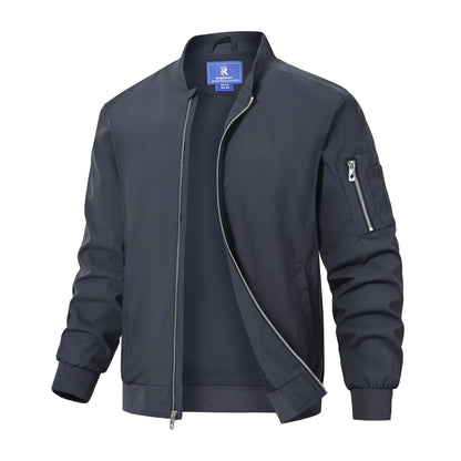 Rapoo Men's Windbreaker Jacket Lightweight Waterproof Full Zip