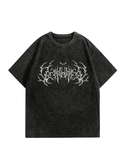 VIPWOLF Men's Graphic Vinatge Oversized Short Sleeve Tee Shirt