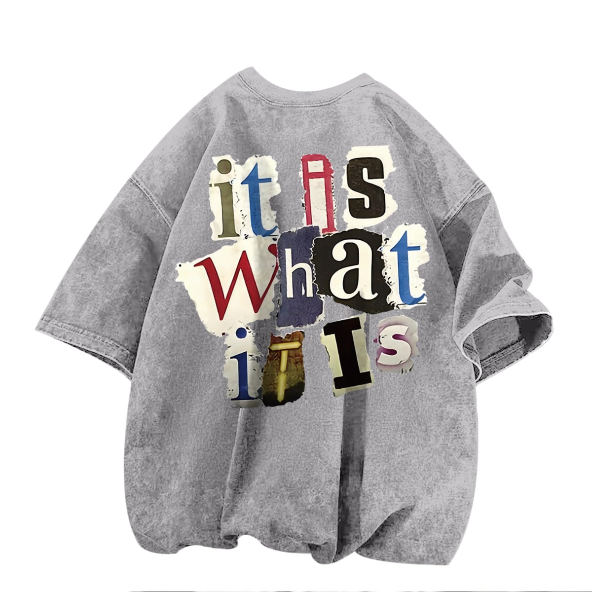 Men's Graphic Tees Funny Letter Print Vintage Oversize T Shirts Acid Wash Shirt Streetwear Rapper Casual Tee Top
