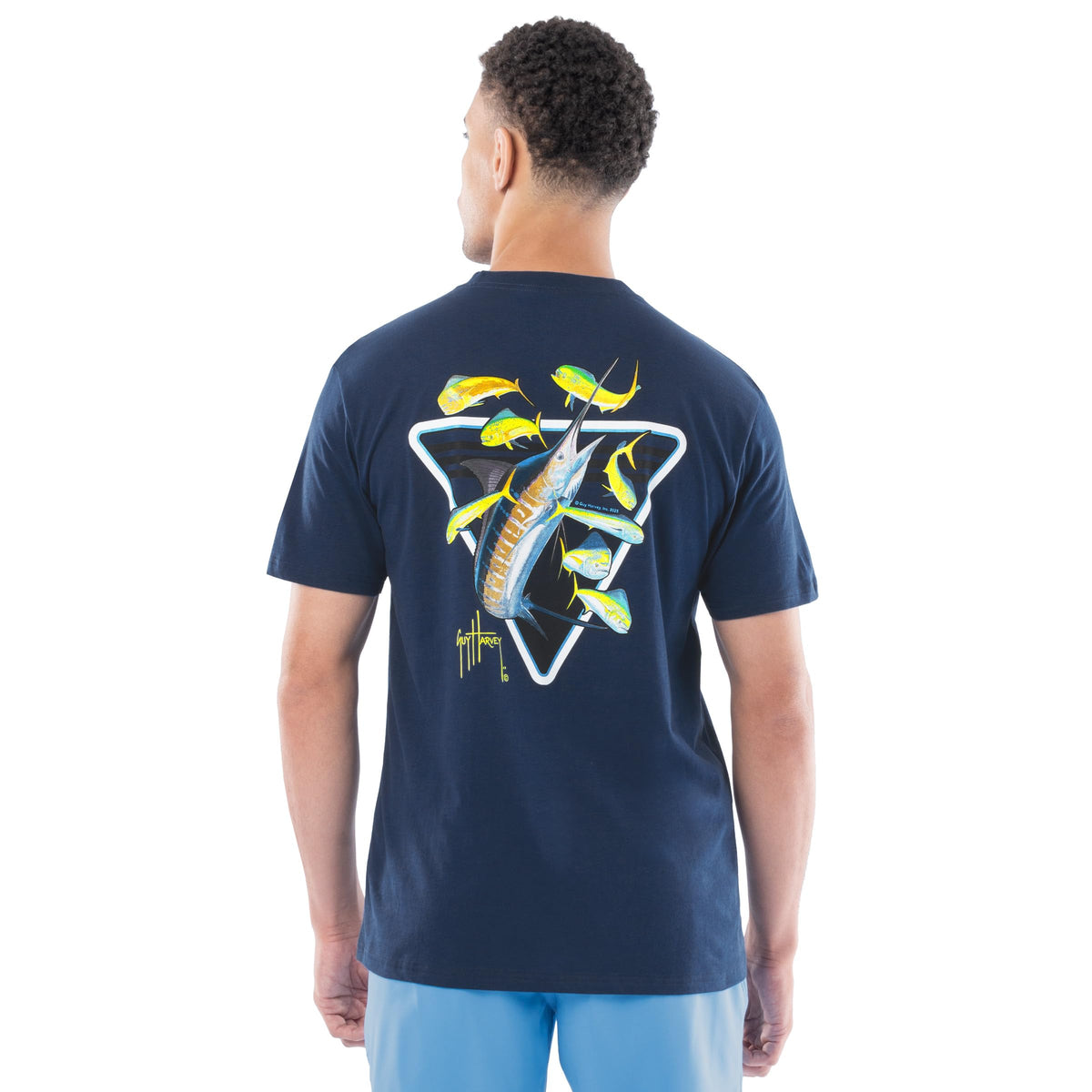 Guy Harvey Men’s Short Sleeve OG Cotton Graphic Pocket T-Shirt