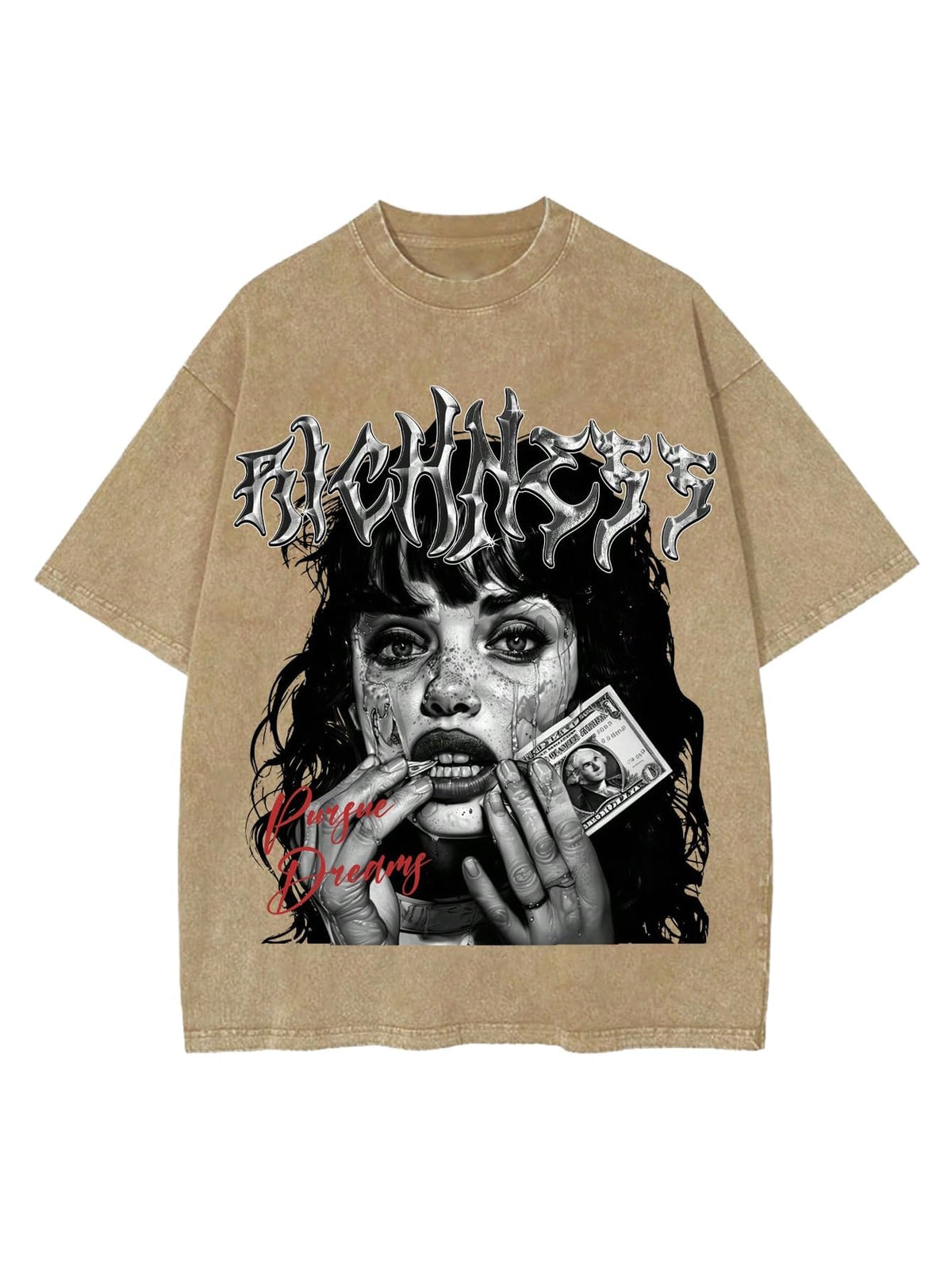 Milumia Men's Graphic T Shirt Letter Print Short Sleeve Vintage Washed Tee