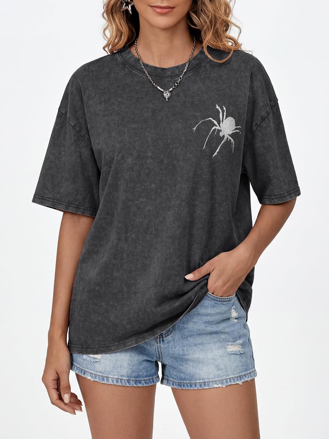 EMMIOL Mens Y2k Baggy Shirts Graphic Tees Oversized Crew Neck Short Sleeve Streetwear Tshirts Summer Tops 2026