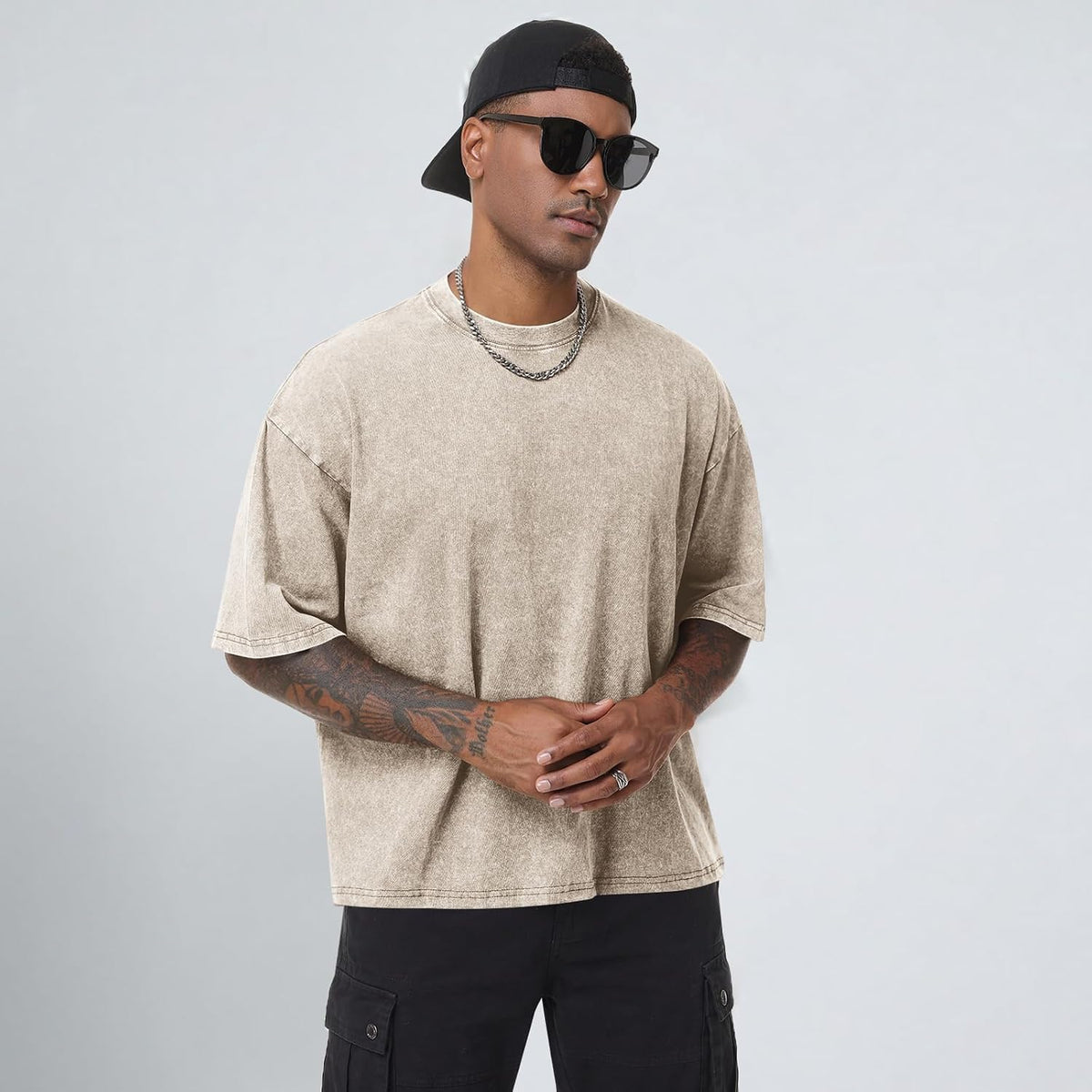 Mens Graphic Cropped T Shirt Oversized Streetwear Tshirts Just Kiss Me We Can Talk Later Shirt Acid Wash Tshirt