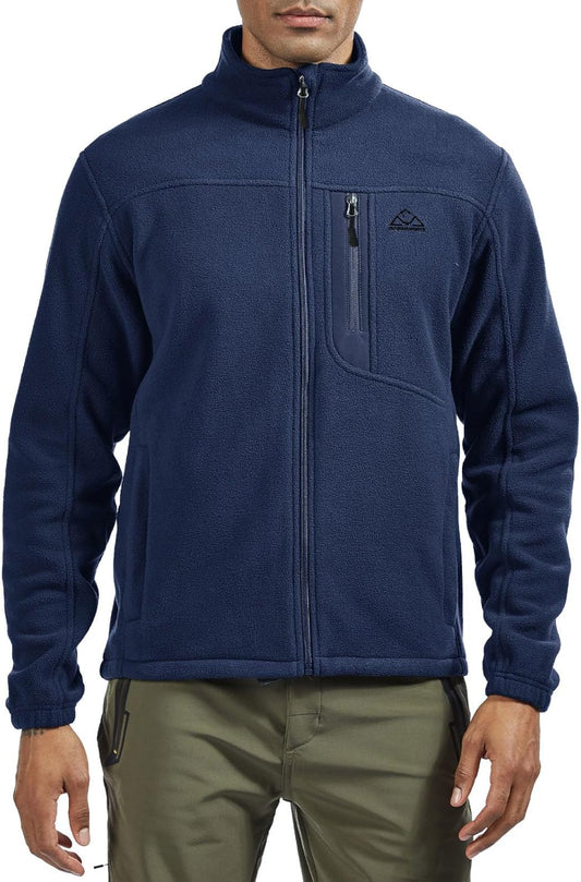 Rdruko Men's Fleece Jackets Full Zip Lightweight Outdoor Hiking Jackets