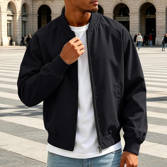 Bomber Jacket Men Lightweight Windbreaker Spring Fall Casual Jackets