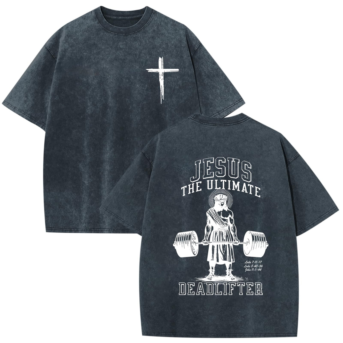 Mens Oversized Christian Shirts Jesus Faith Shirt Funny Gym Graphic Tees God Religious Bible Verse Acid Wash Tshirts