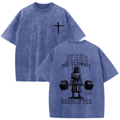 Mens Oversized Christian Shirts Jesus Faith Shirt Funny Gym Graphic Tees God Religious Bible Verse Acid Wash Tshirts