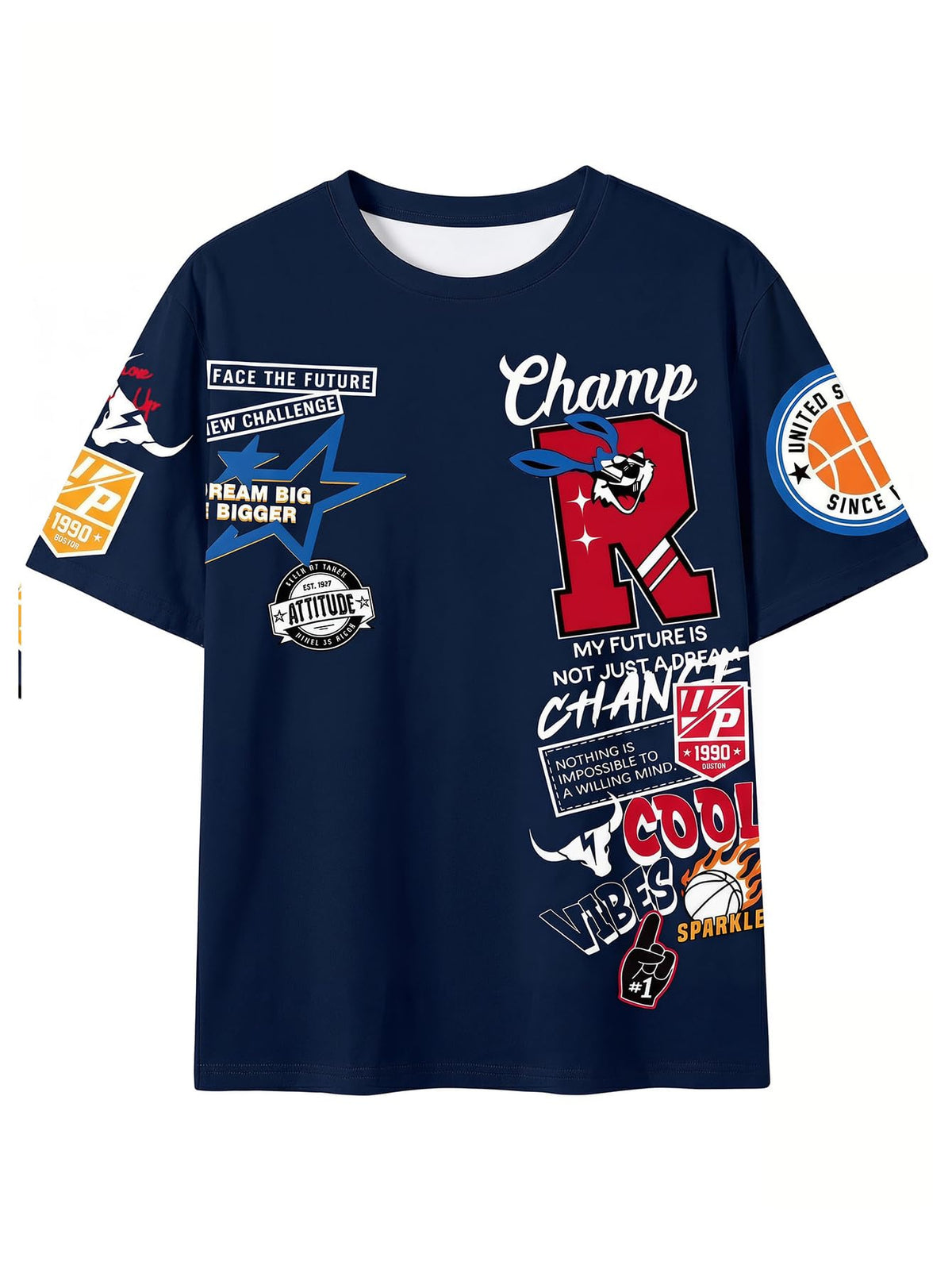 SweatyRocks Men's Graphic Short Sleeve Tee Shirts Casual Oversized Tees