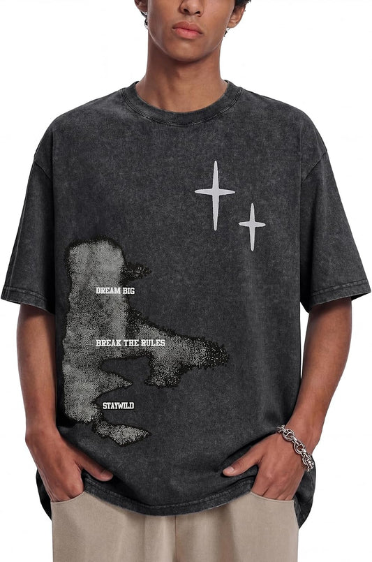 Oversized Tshirts for Men Graphic Tees Y2K Vintage Shirts